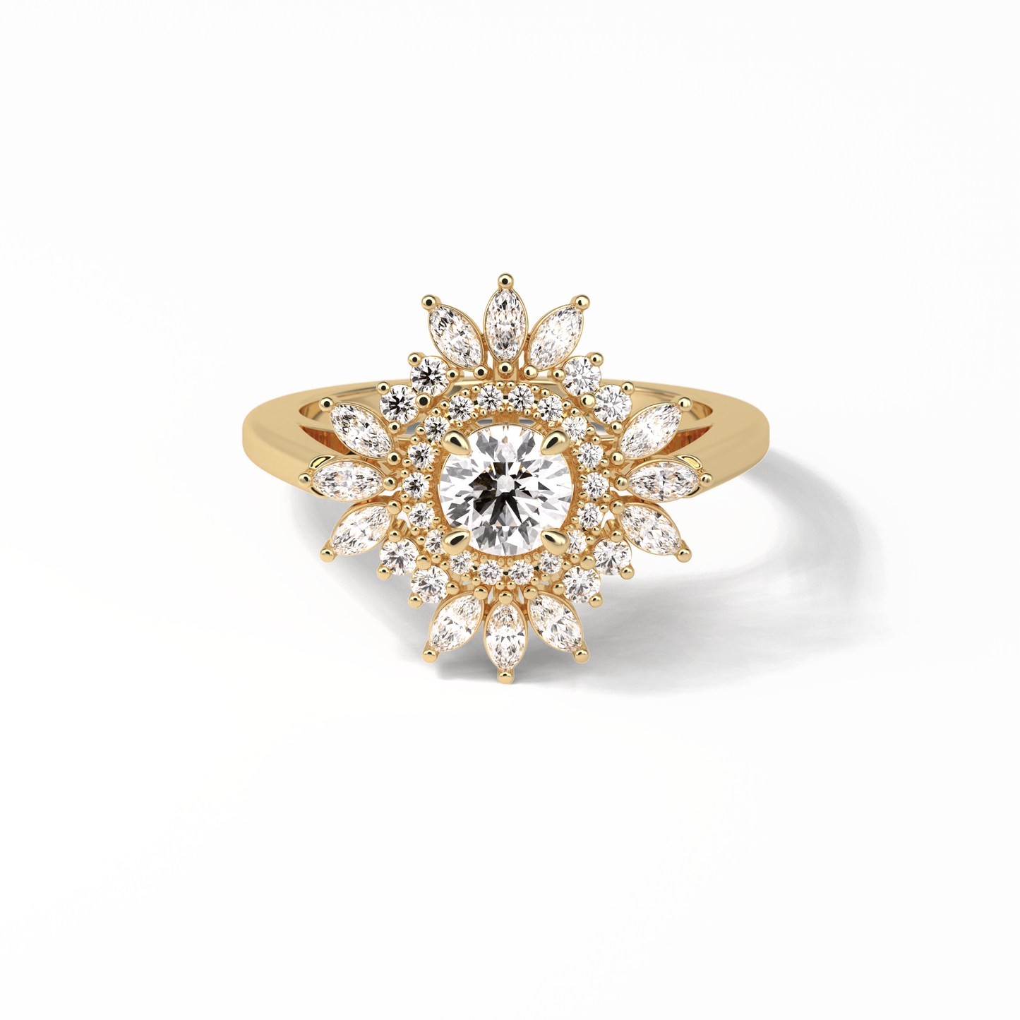 Round Halo Lab Grown Diamond Engagement Ring