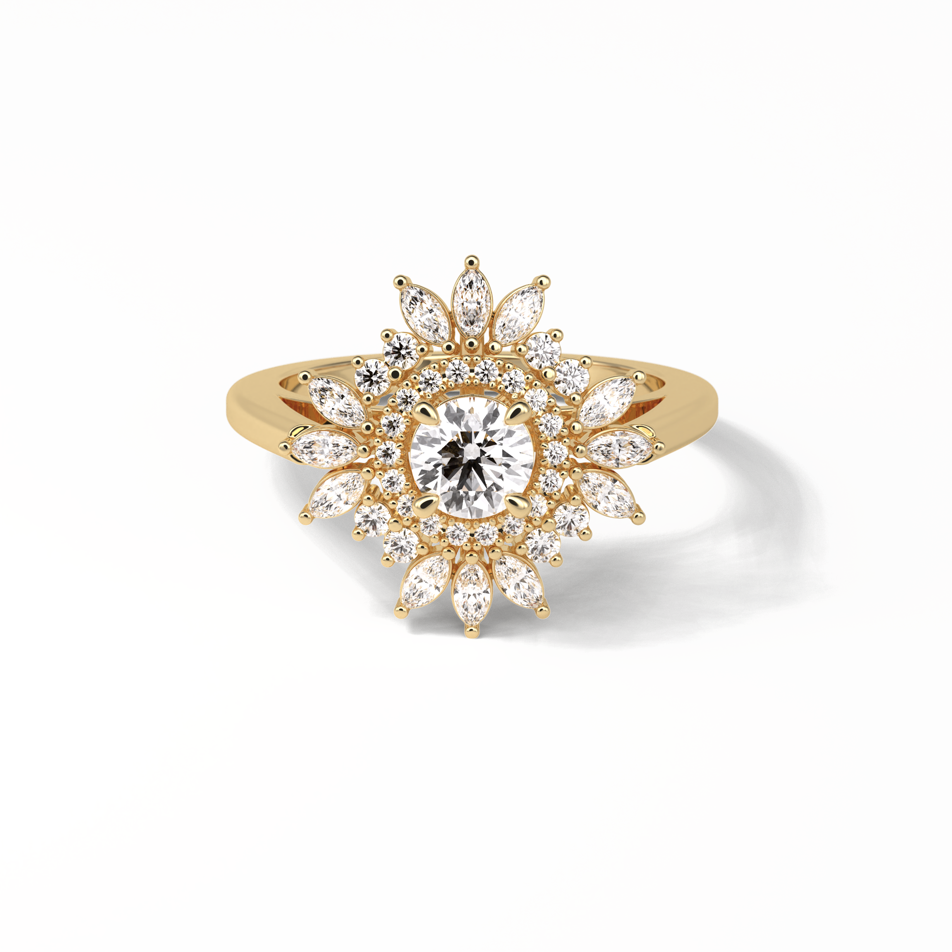 Round Halo Lab Grown Diamond Engagement Ring