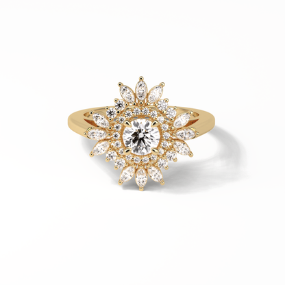 Round Halo Lab Grown Diamond Engagement Ring