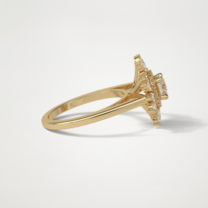 Round Halo Lab Grown Diamond Engagement Ring