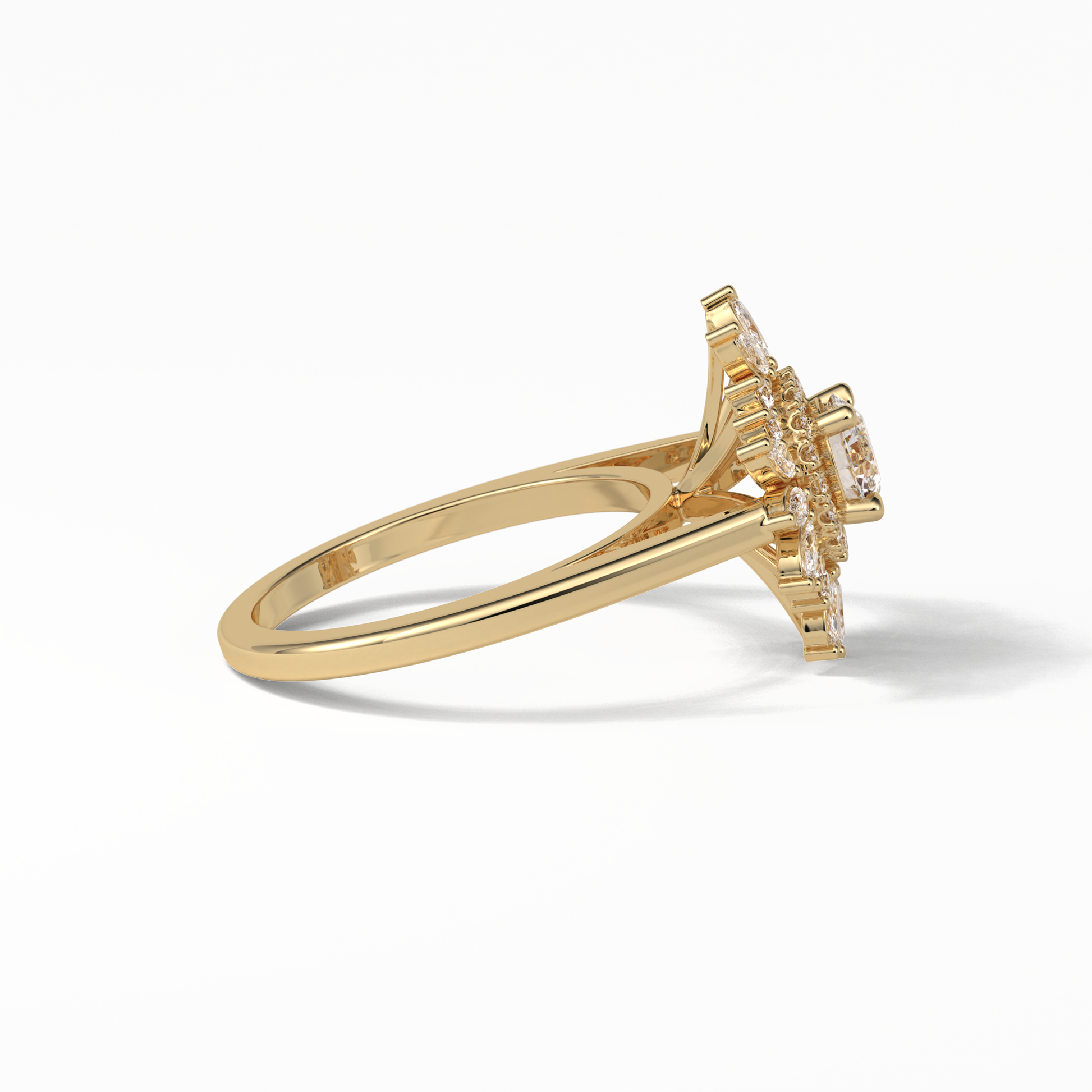 Round Halo Lab Grown Diamond Engagement Ring