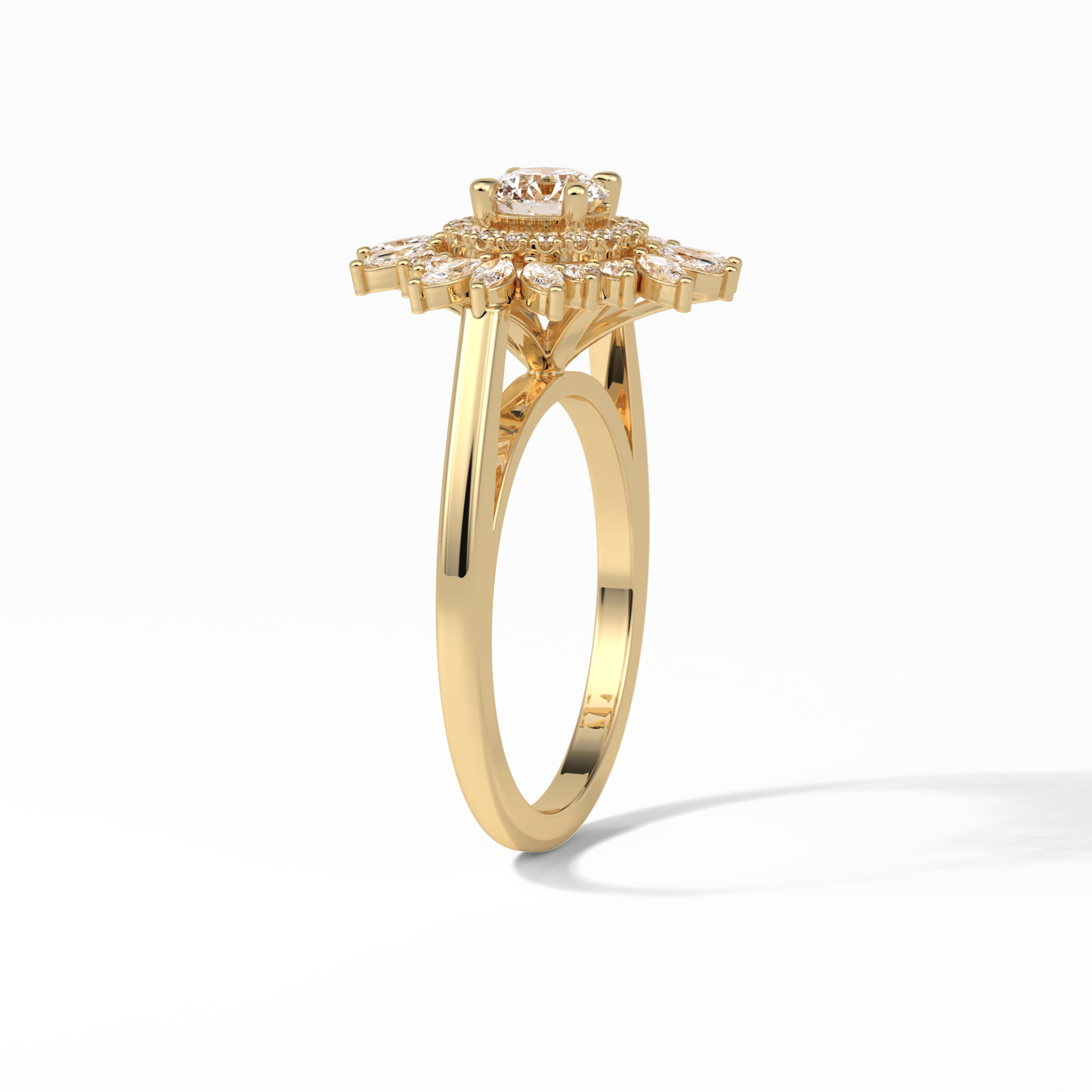 Round Halo Lab Grown Diamond Engagement Ring