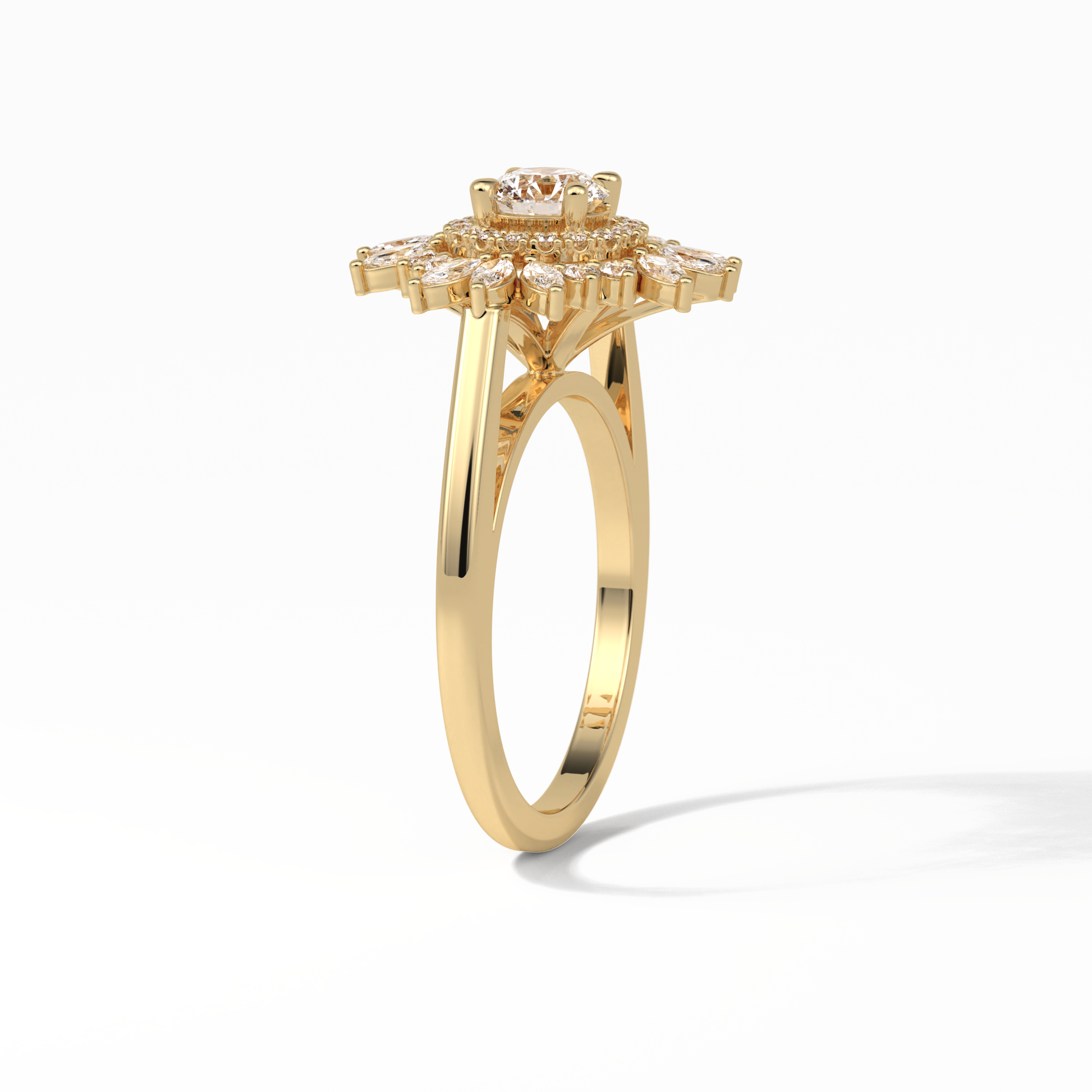 Round Halo Lab Grown Diamond Engagement Ring