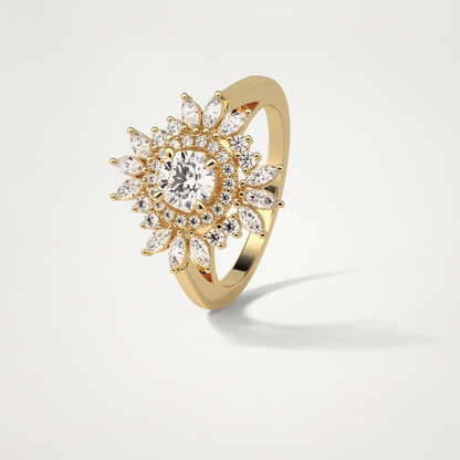 Round Halo Lab Grown Diamond Engagement Ring
