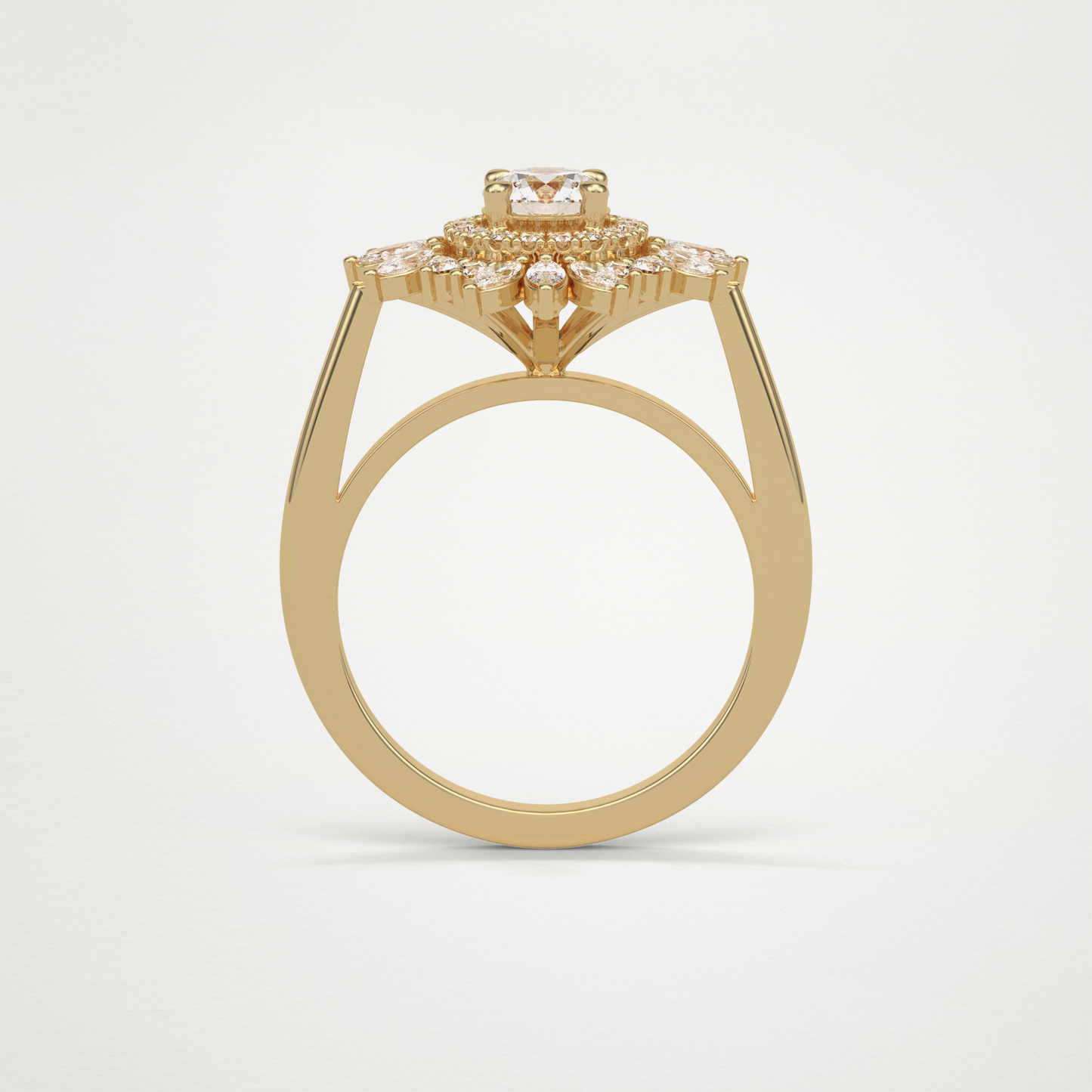 Round Halo Lab Grown Diamond Engagement Ring