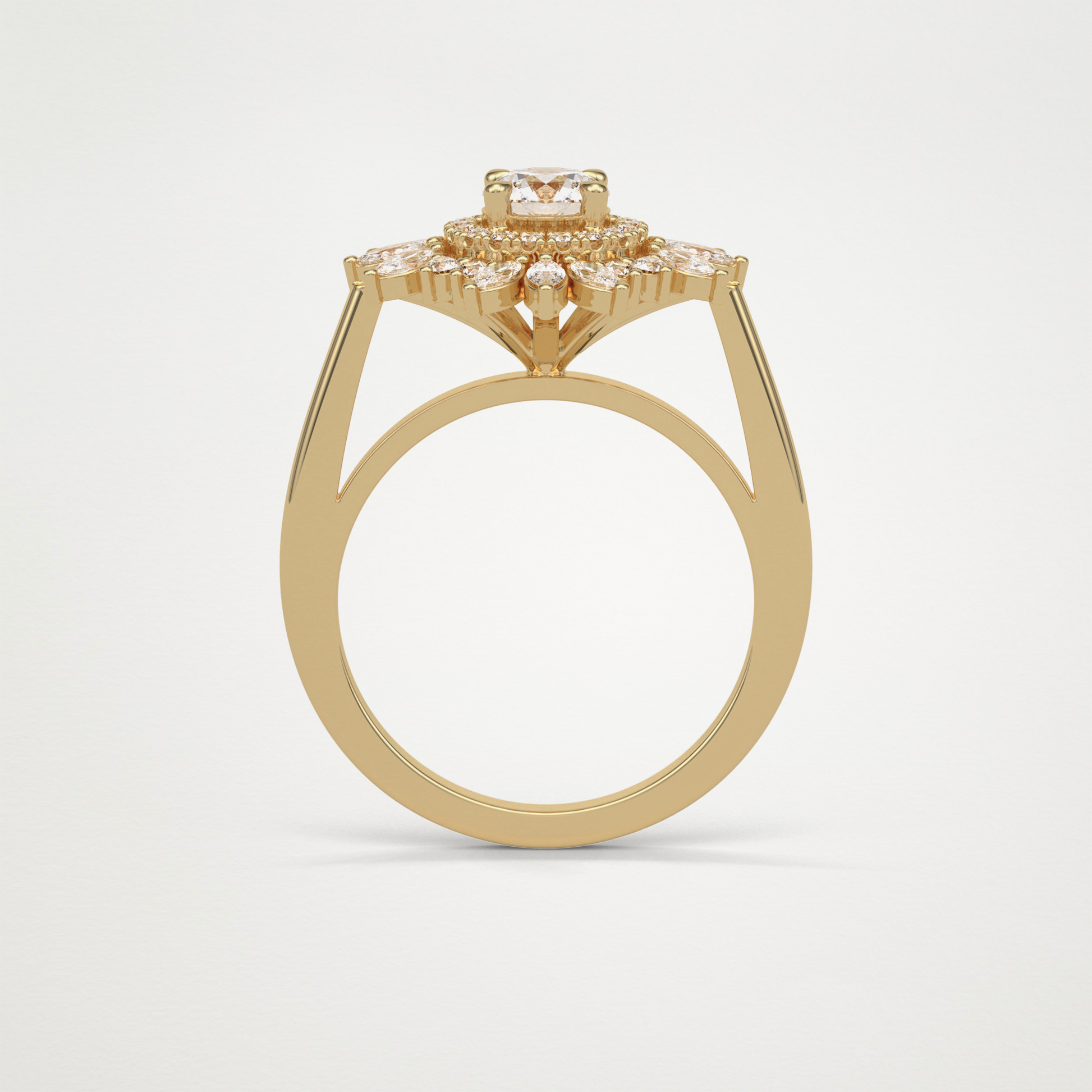 Round Halo Lab Grown Diamond Engagement Ring