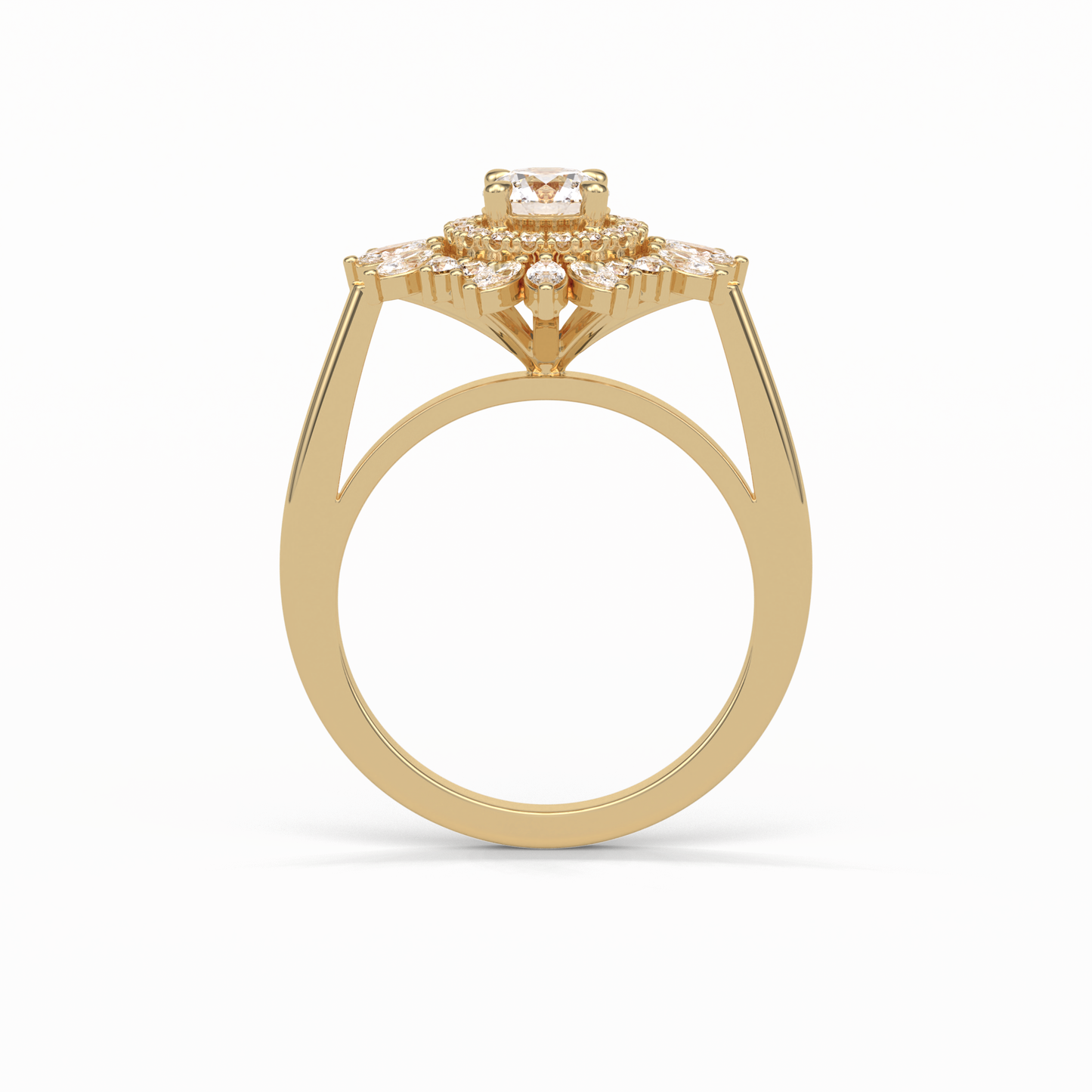 Round Halo Lab Grown Diamond Engagement Ring