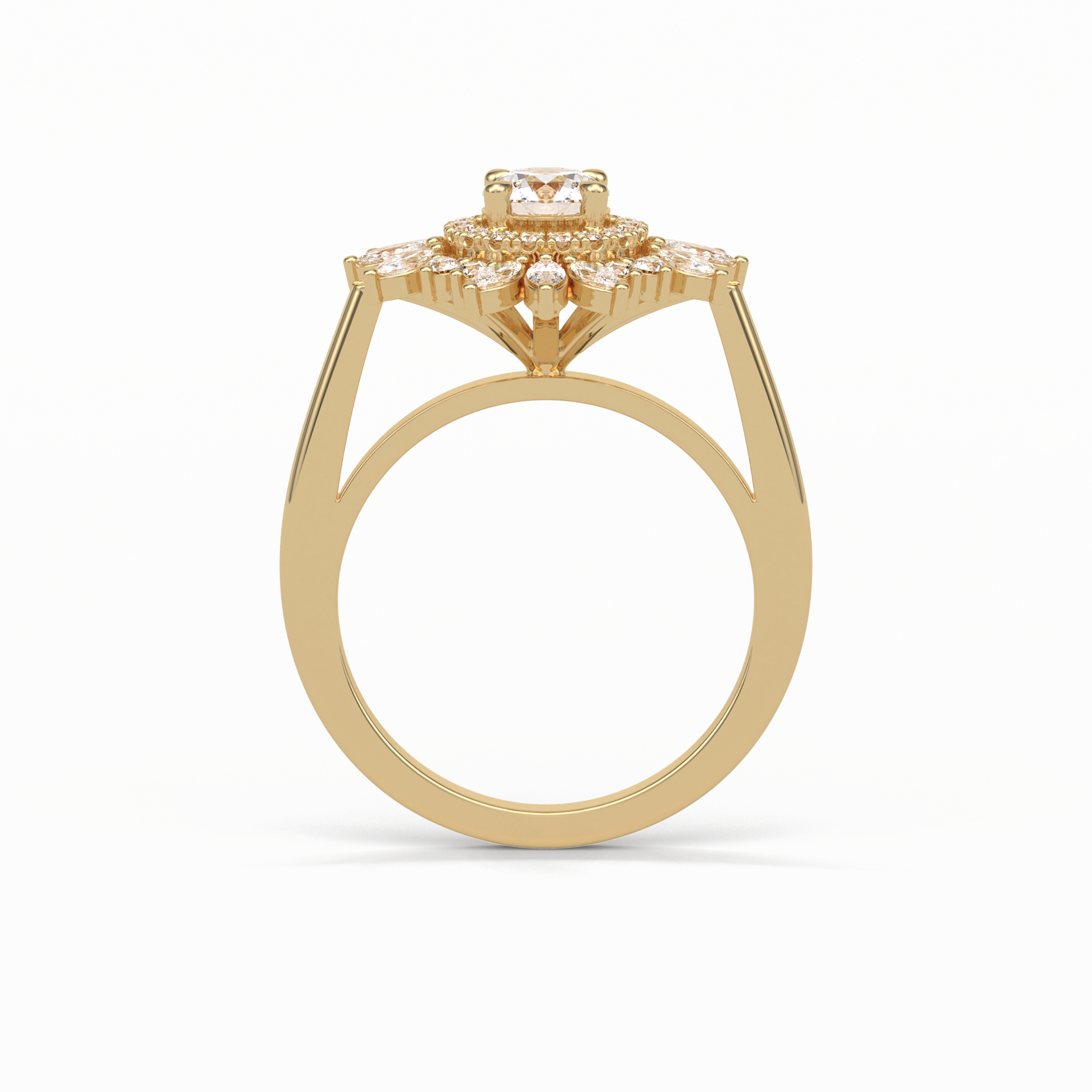 Round Halo Lab Grown Diamond Engagement Ring