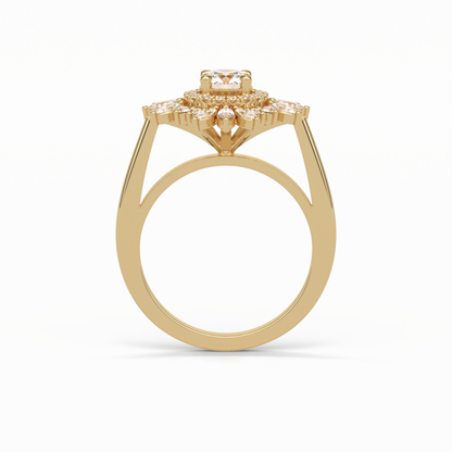 Round Halo Lab Grown Diamond Engagement Ring