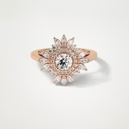 Round Halo Lab Grown Diamond Engagement Ring