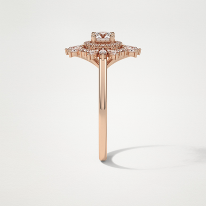 Round Halo Lab Grown Diamond Engagement Ring