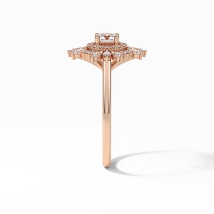 Round Halo Lab Grown Diamond Engagement Ring