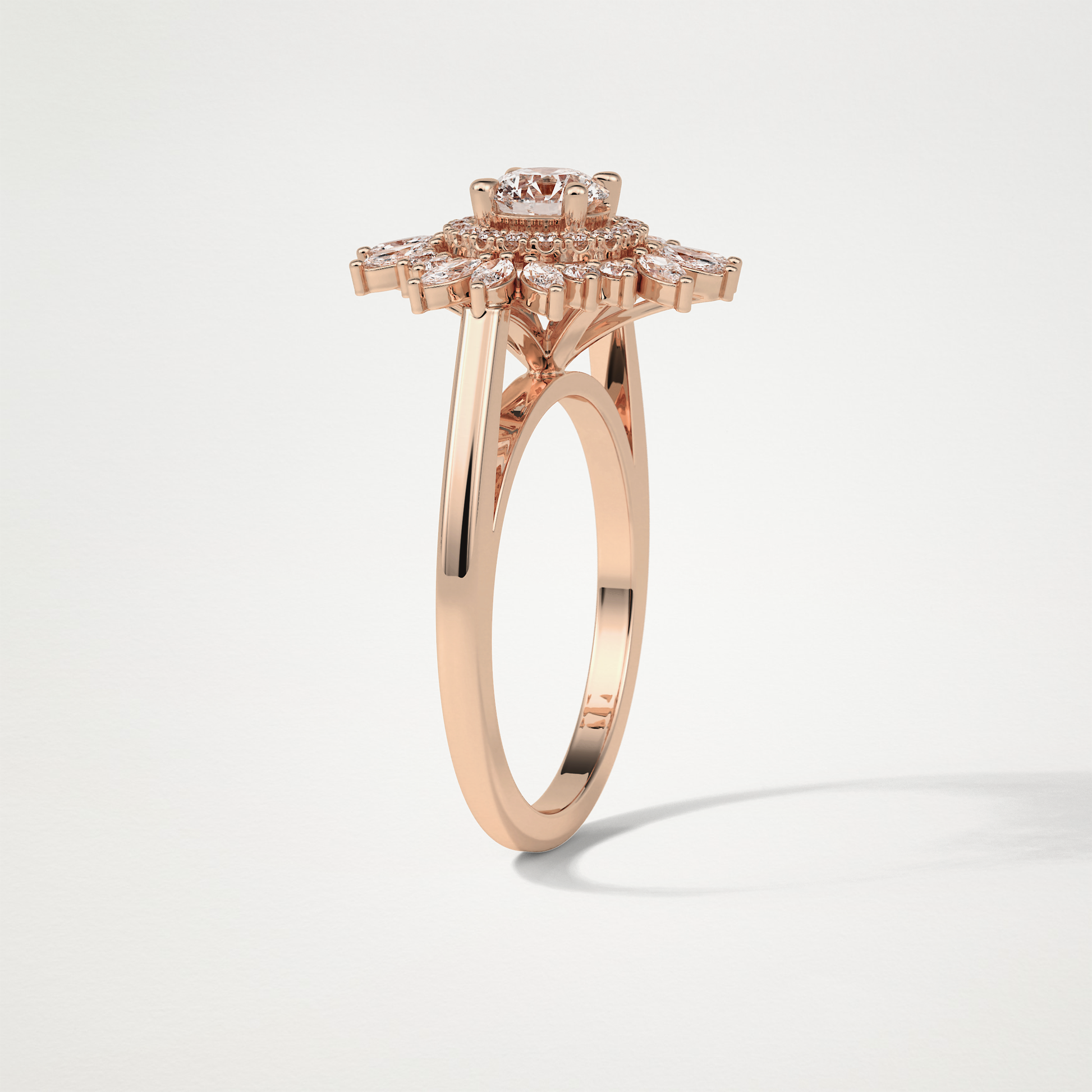 Round Halo Lab Grown Diamond Engagement Ring