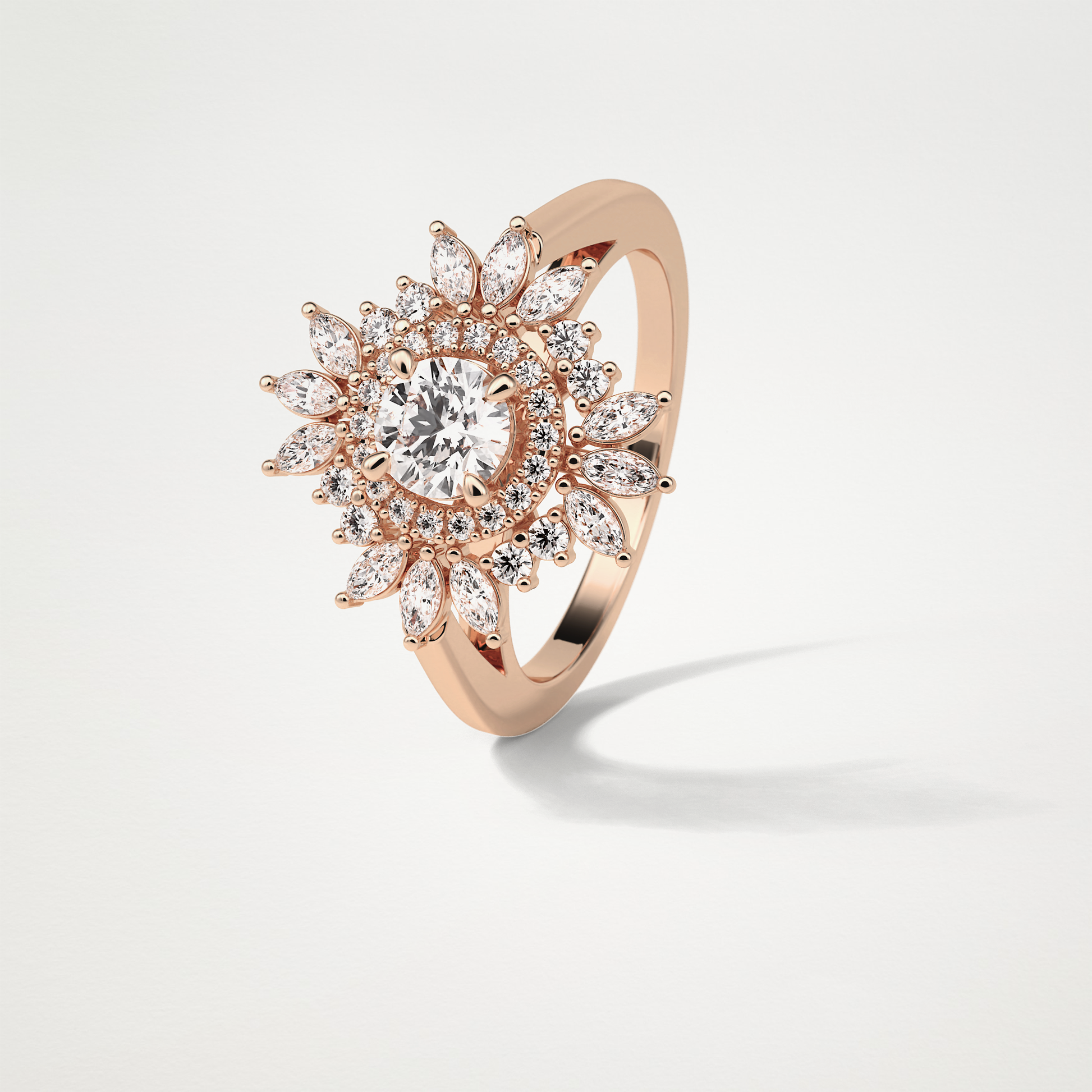 Round Halo Lab Grown Diamond Engagement Ring