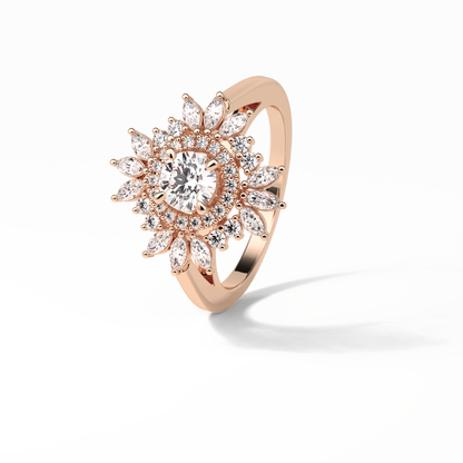Round Halo Lab Grown Diamond Engagement Ring