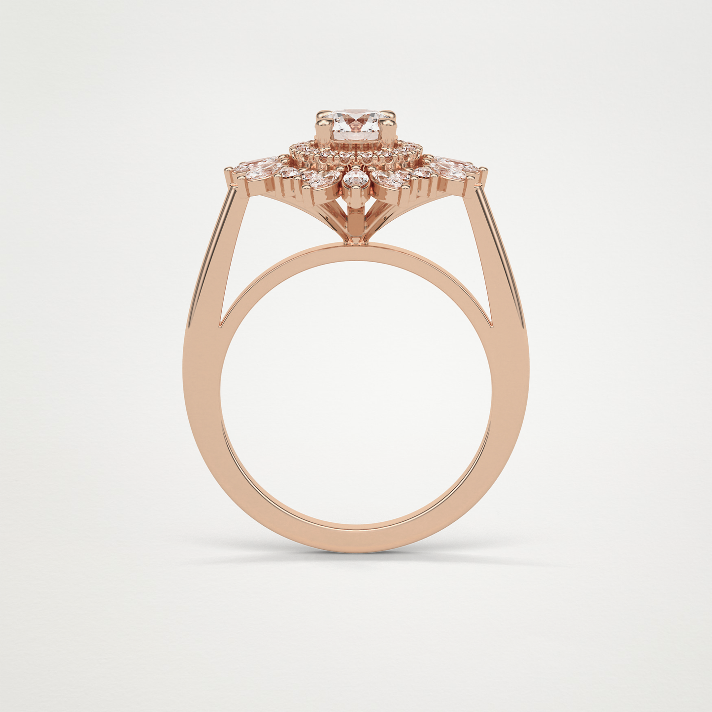 Round Halo Lab Grown Diamond Engagement Ring