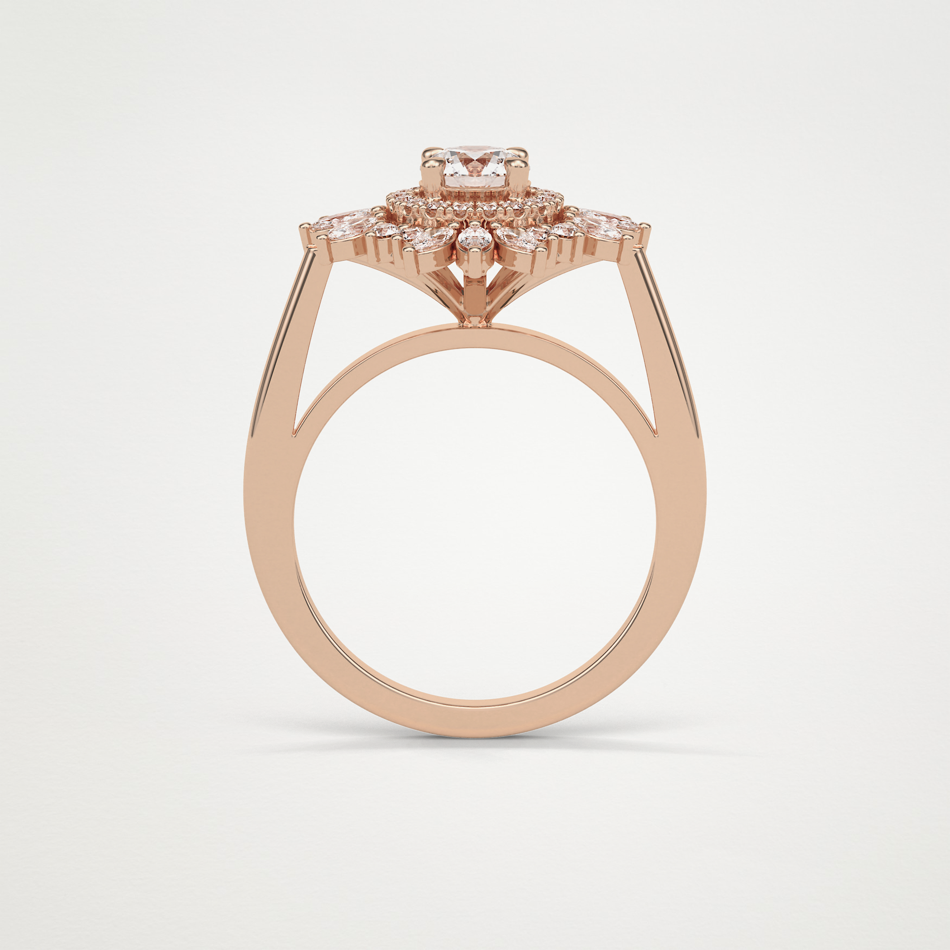 Round Halo Lab Grown Diamond Engagement Ring