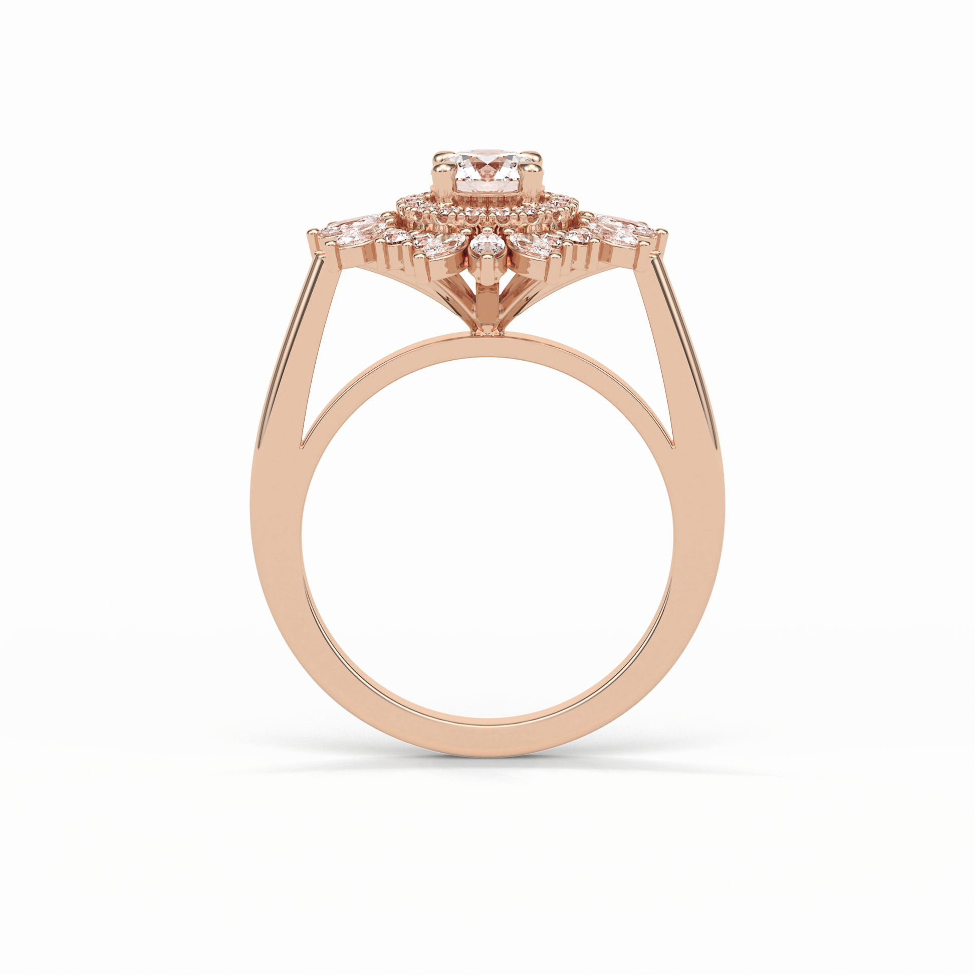 Round Halo Lab Grown Diamond Engagement Ring