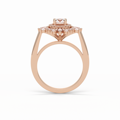 Round Halo Lab Grown Diamond Engagement Ring