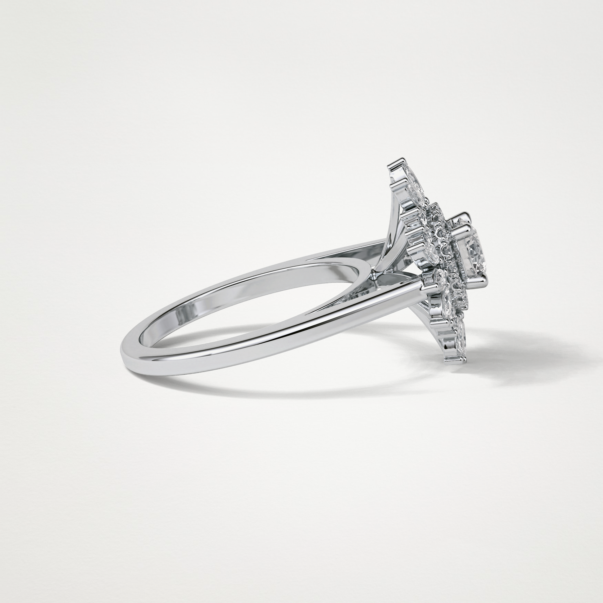 Round Halo Lab Grown Diamond Engagement Ring