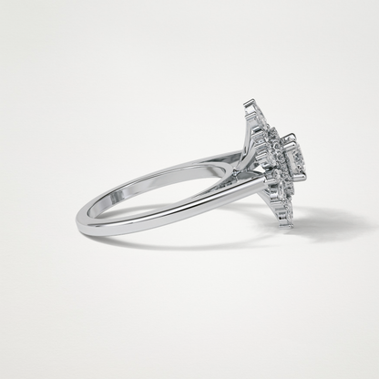 Round Halo Lab Grown Diamond Engagement Ring