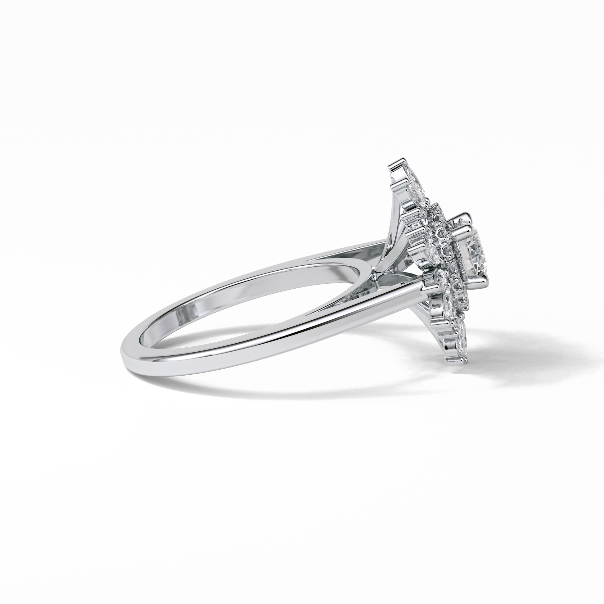 Round Halo Lab Grown Diamond Engagement Ring