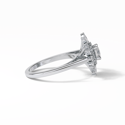 Round Halo Lab Grown Diamond Engagement Ring