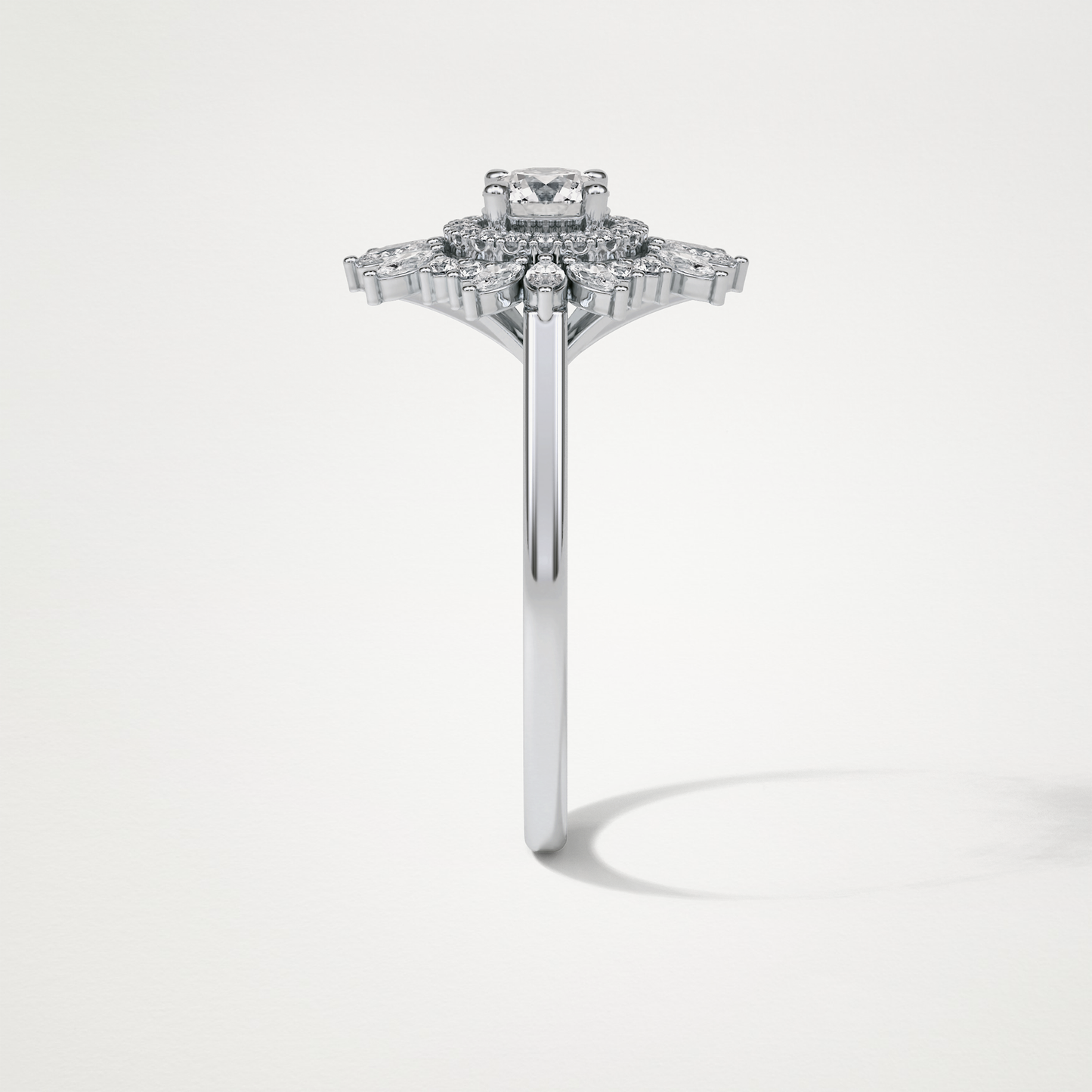Round Halo Lab Grown Diamond Engagement Ring