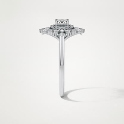 Round Halo Lab Grown Diamond Engagement Ring