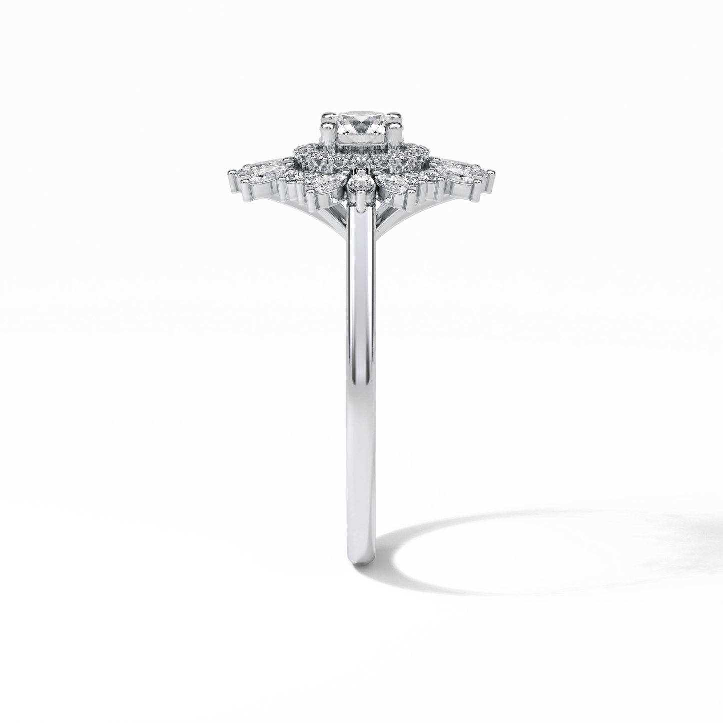 Round Halo Lab Grown Diamond Engagement Ring