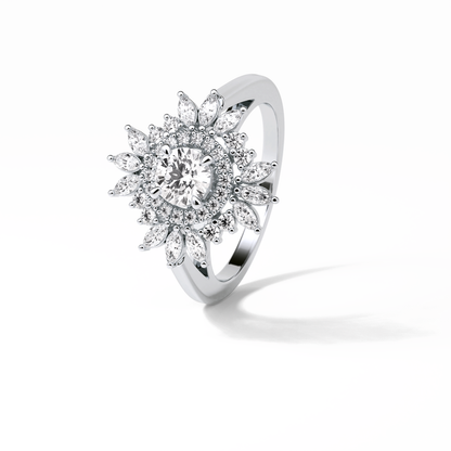 Round Halo Lab Grown Diamond Engagement Ring