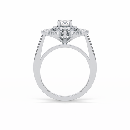 Round Halo Lab Grown Diamond Engagement Ring