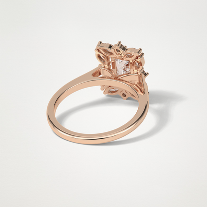 Emerald Cluster Lab Grown Diamond Engagement Ring