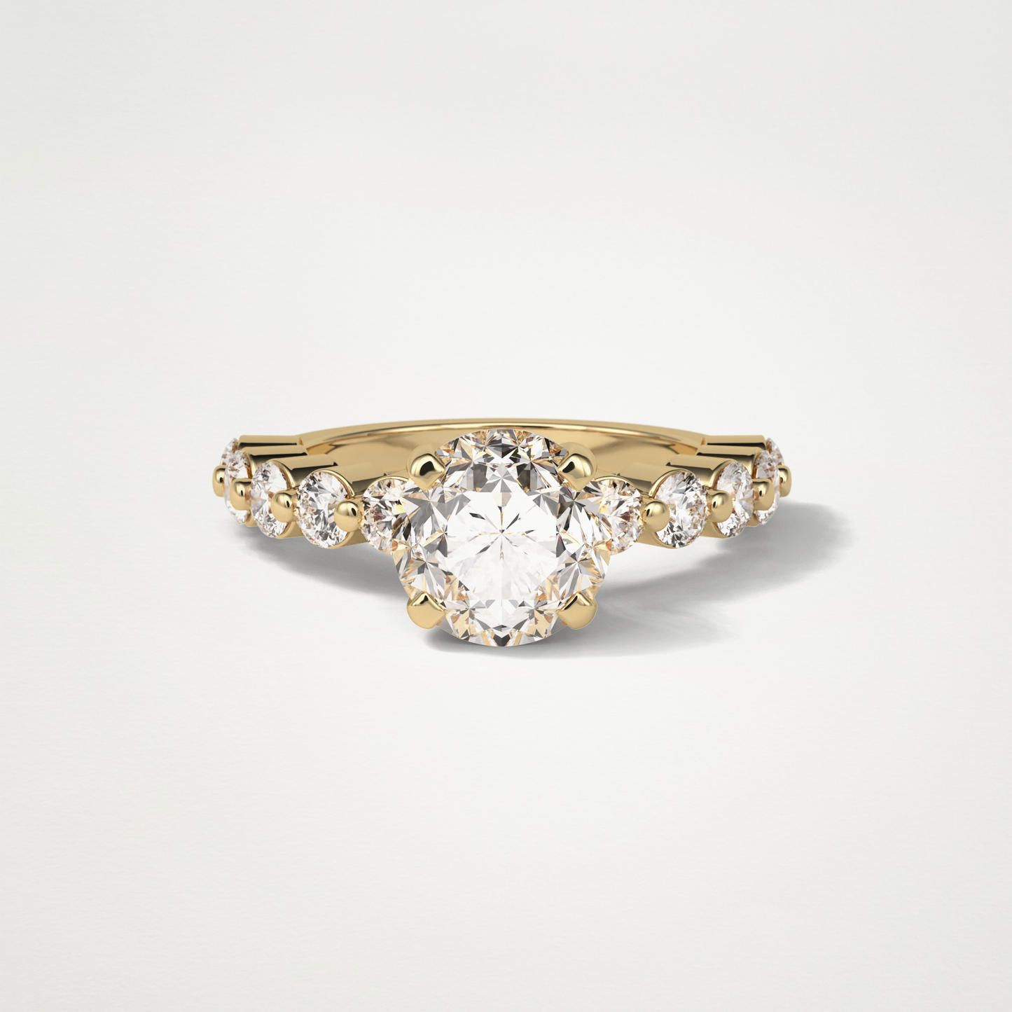 Round Dainty Lab Grown Diamond Engagement Ring