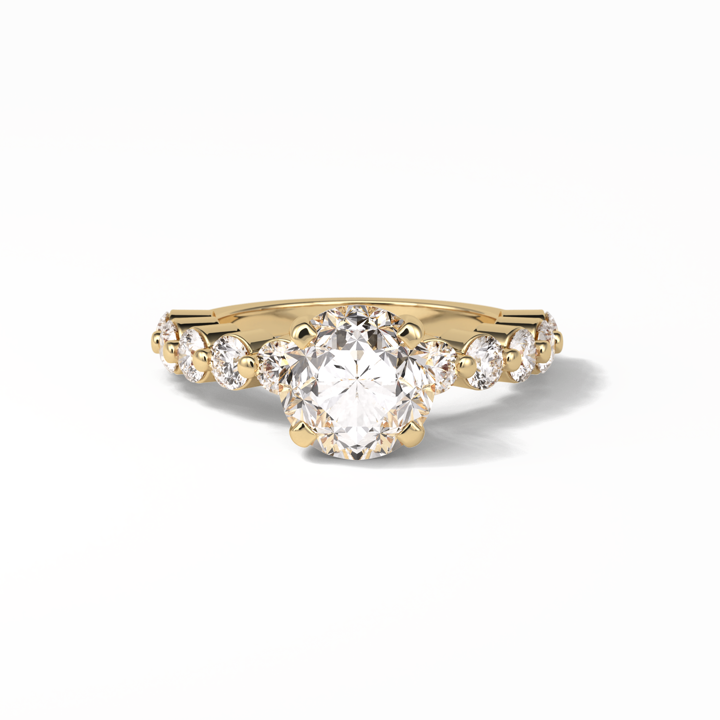Round Dainty Lab Grown Diamond Engagement Ring
