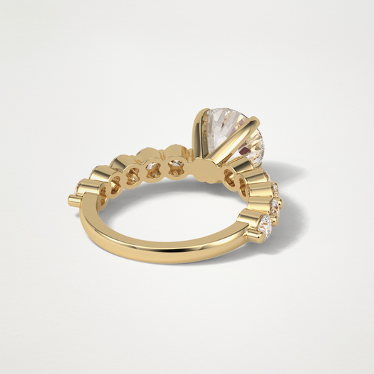 Round Dainty Lab Grown Diamond Engagement Ring