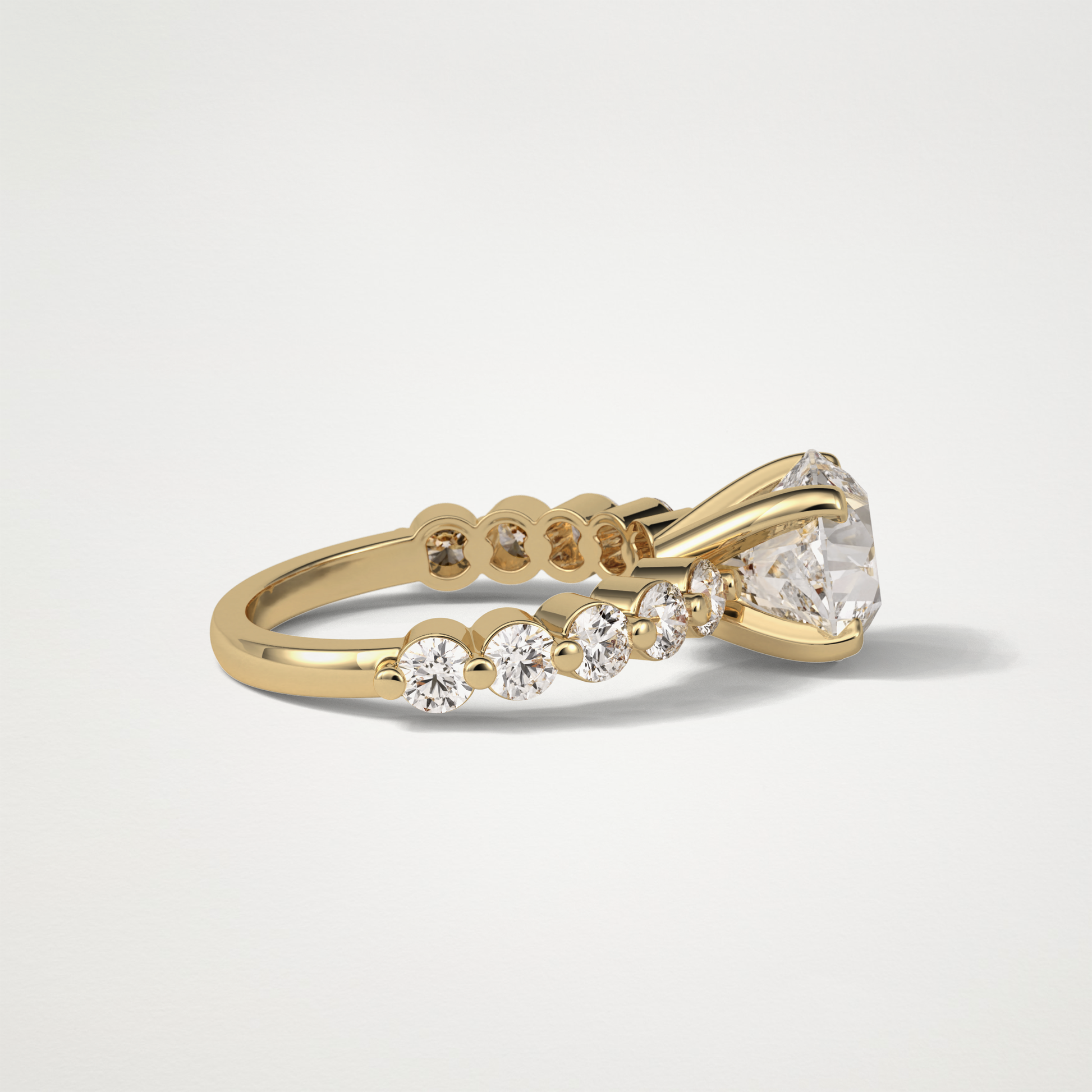 Round Dainty Lab Grown Diamond Engagement Ring