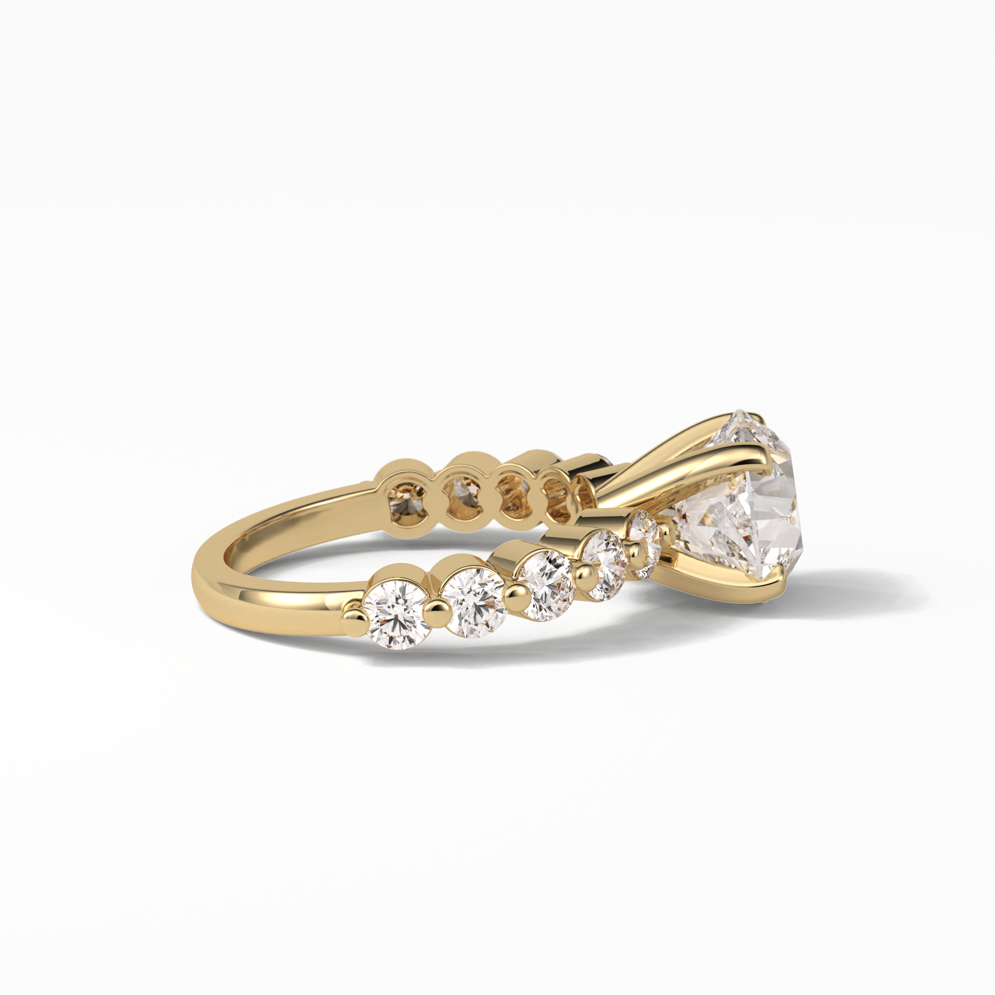 Round Dainty Lab Grown Diamond Engagement Ring