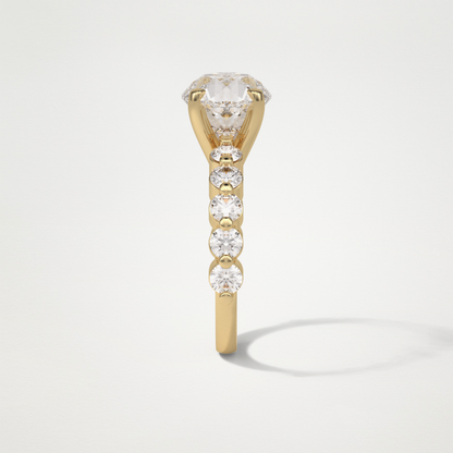 Round Dainty Lab Grown Diamond Engagement Ring