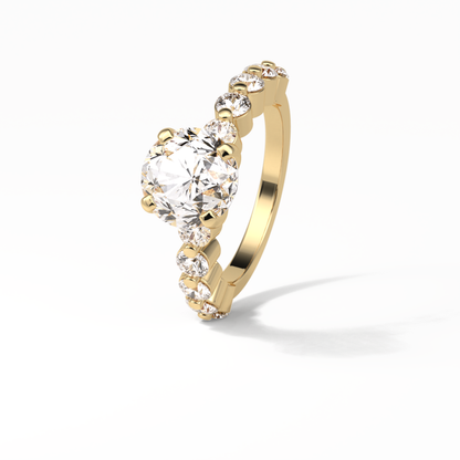 Round Dainty Lab Grown Diamond Engagement Ring