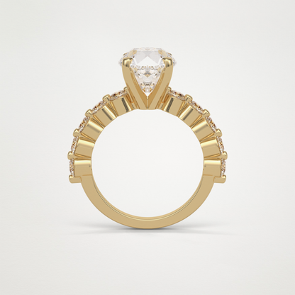 Round Dainty Lab Grown Diamond Engagement Ring