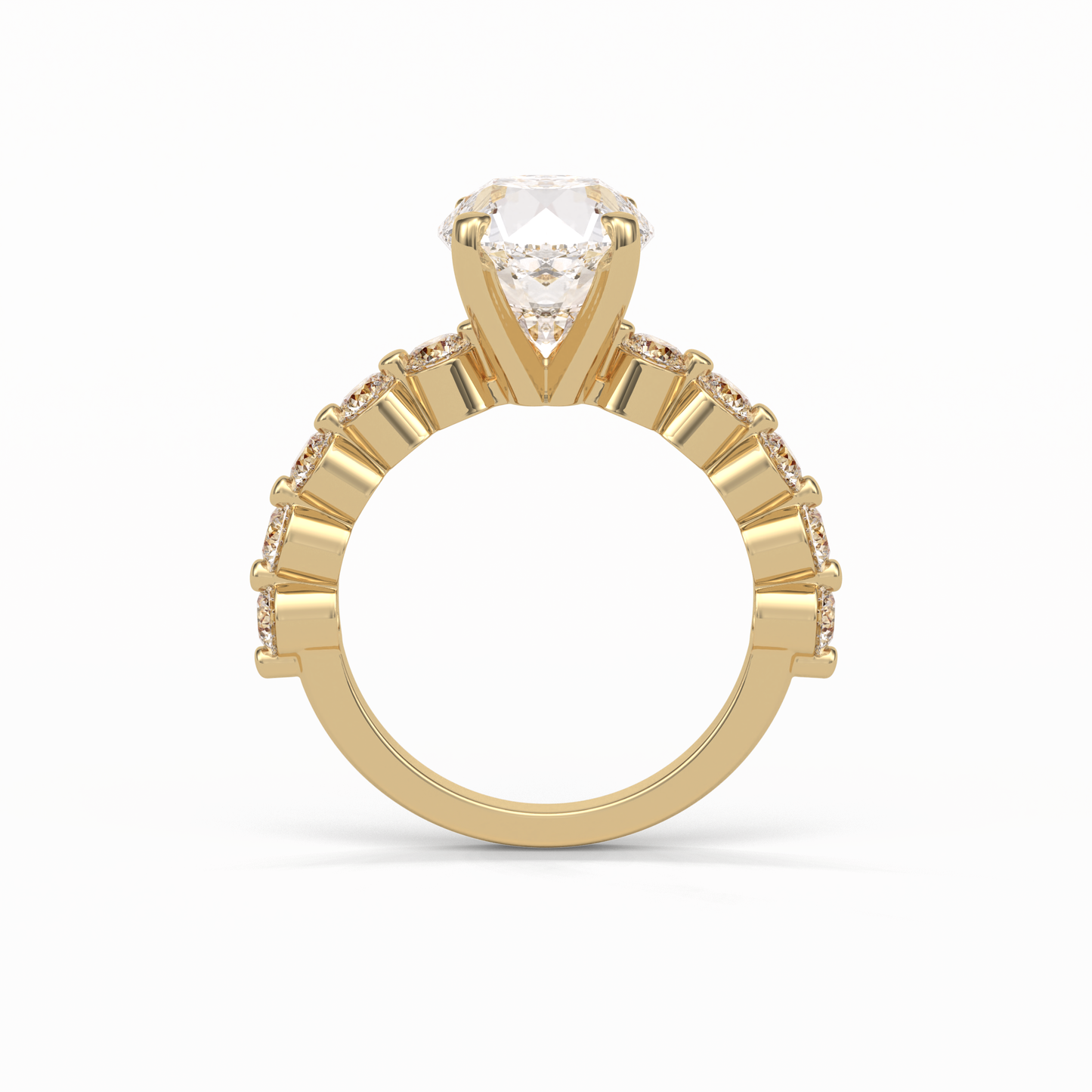 Round Dainty Lab Grown Diamond Engagement Ring