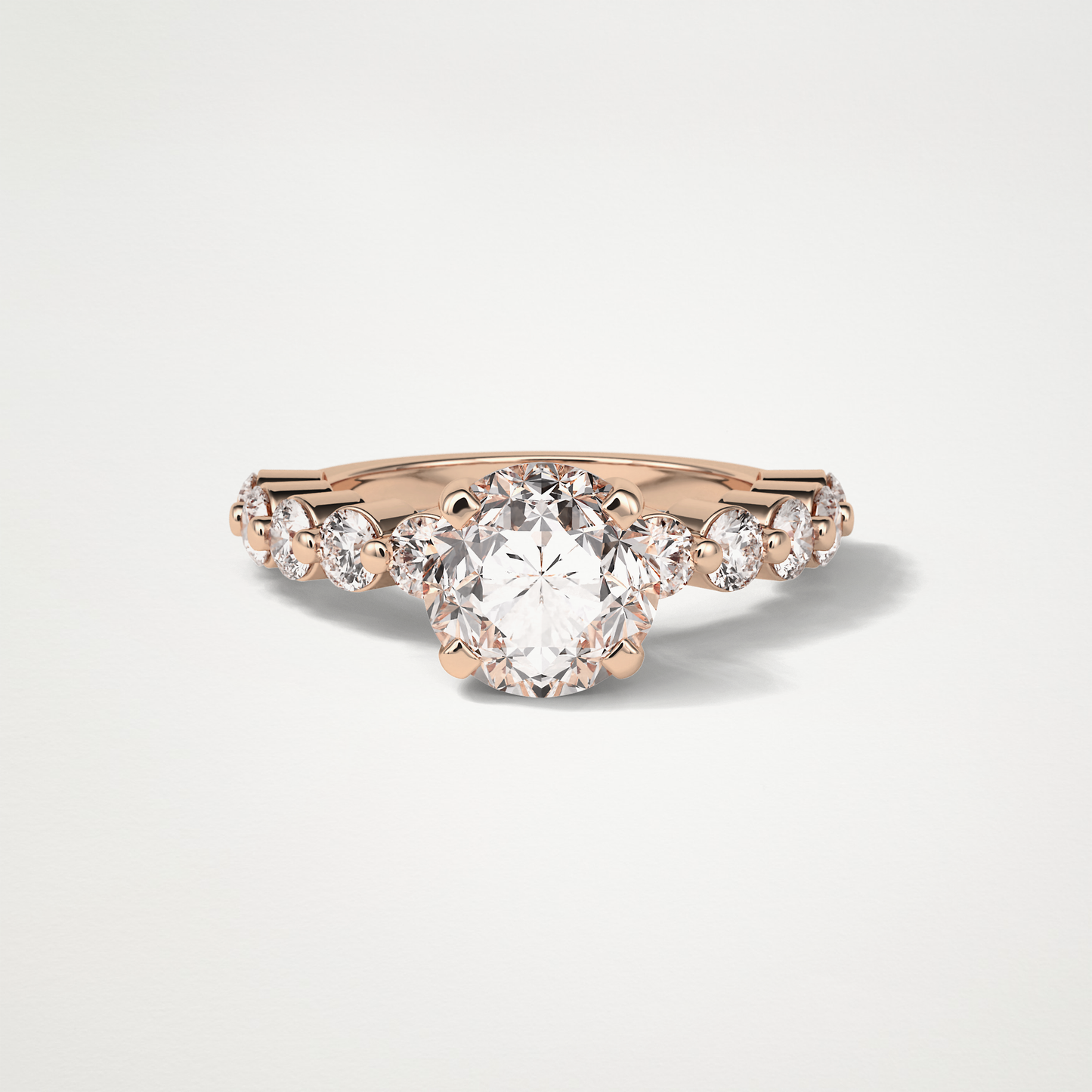 Round Dainty Lab Grown Diamond Engagement Ring