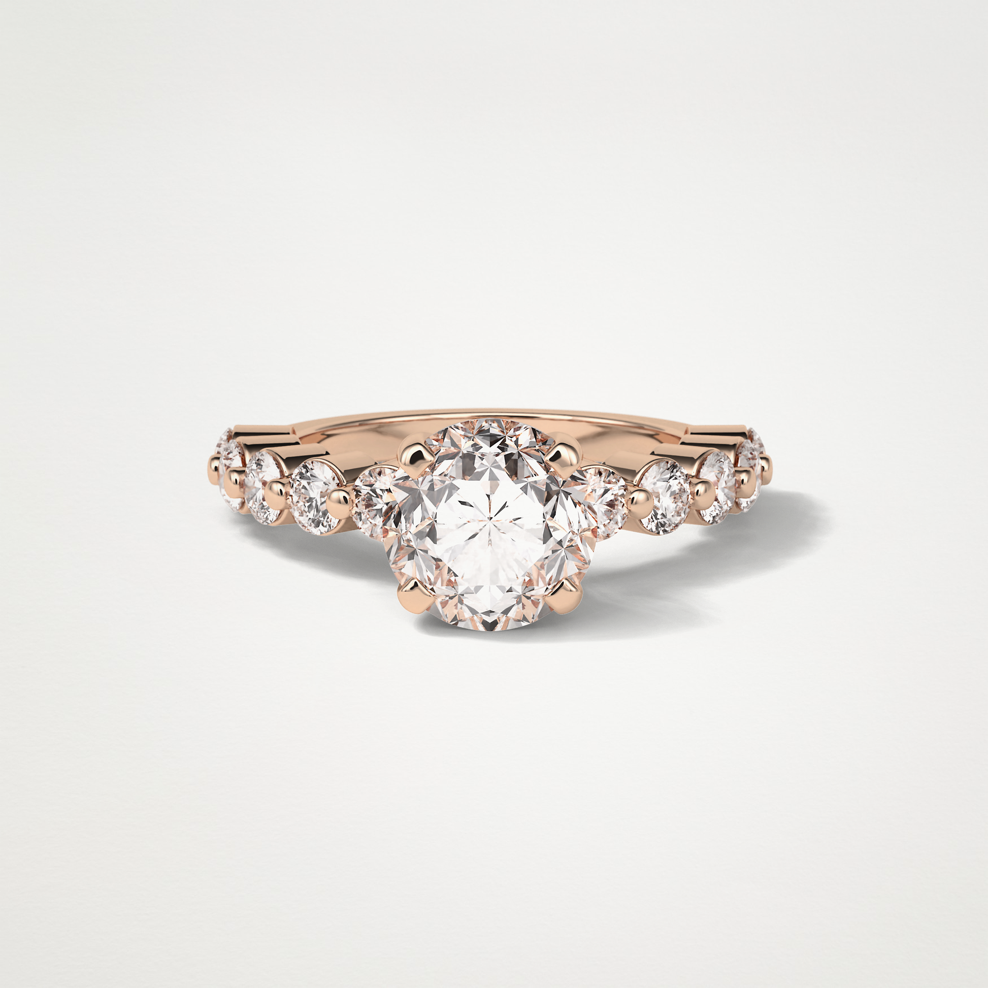 Round Dainty Lab Grown Diamond Engagement Ring