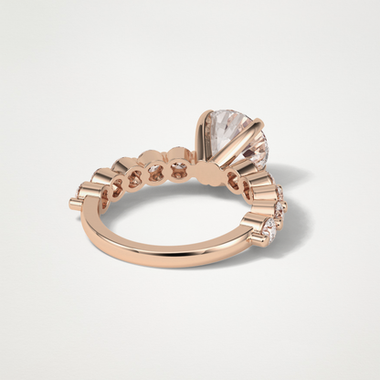 Round Dainty Lab Grown Diamond Engagement Ring