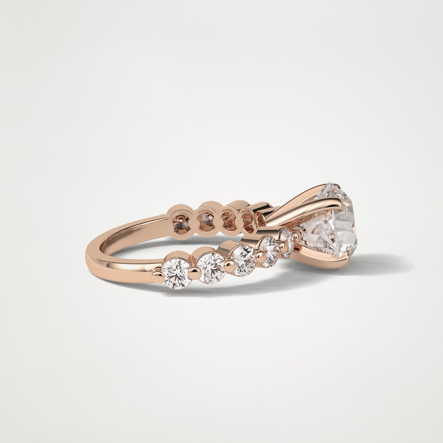 Round Dainty Lab Grown Diamond Engagement Ring