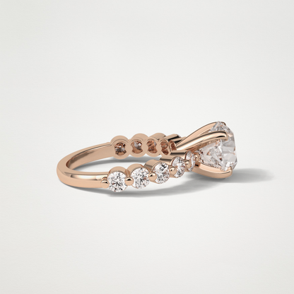 Round Dainty Lab Grown Diamond Engagement Ring
