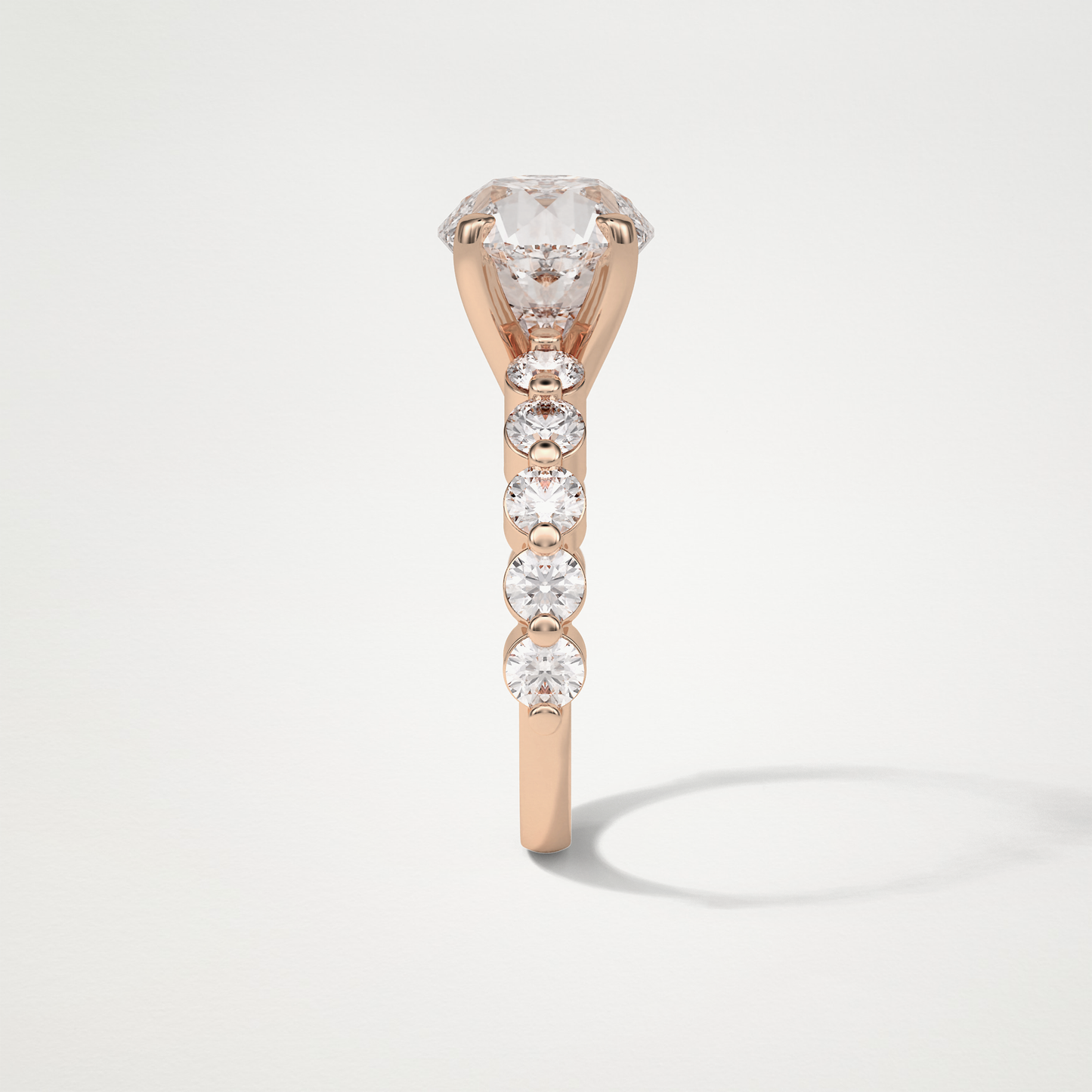 Round Dainty Lab Grown Diamond Engagement Ring
