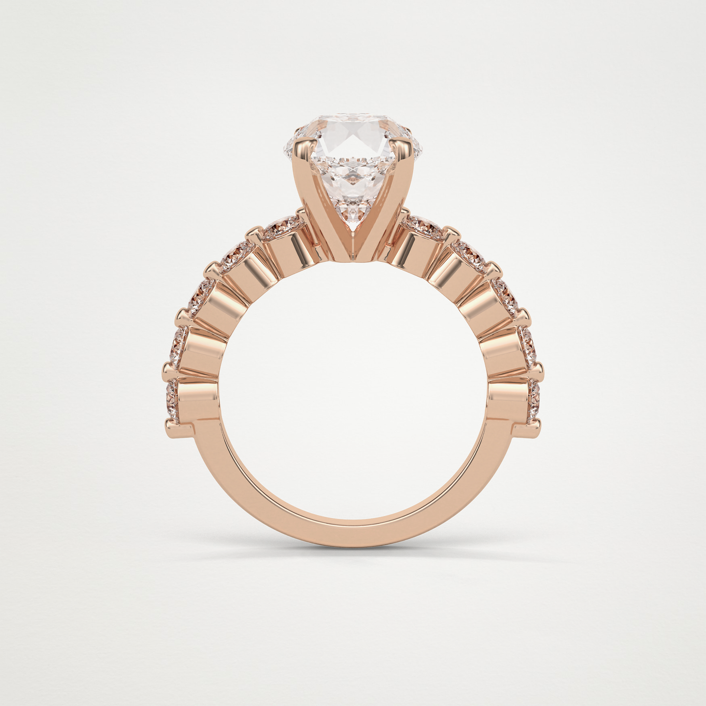 Round Dainty Lab Grown Diamond Engagement Ring