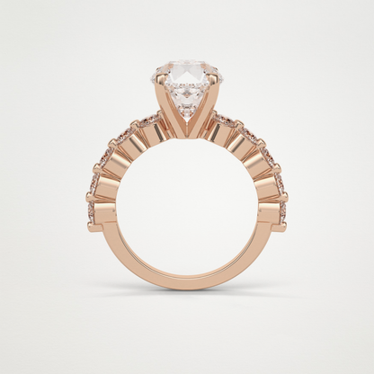 Round Dainty Lab Grown Diamond Engagement Ring